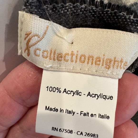 Black and Gray Animal Print Scarf - Picture 6 of 8